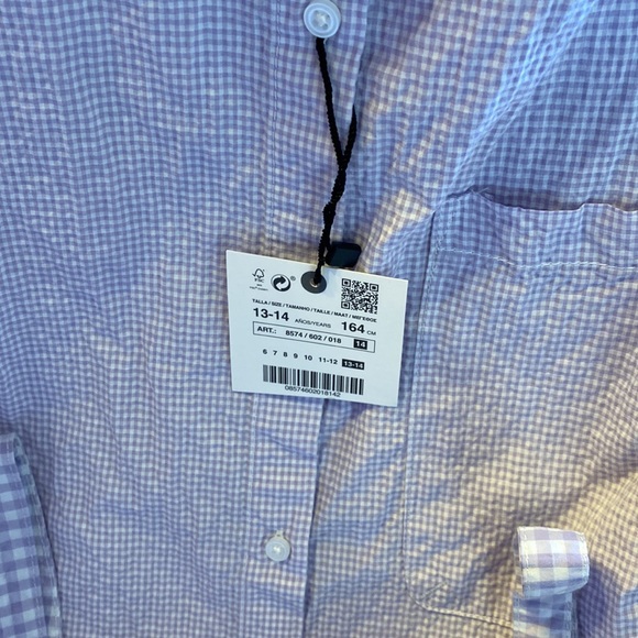 SOLD Zara Seersucker Shirt with Crop Tank Top - Picture 6 of 7